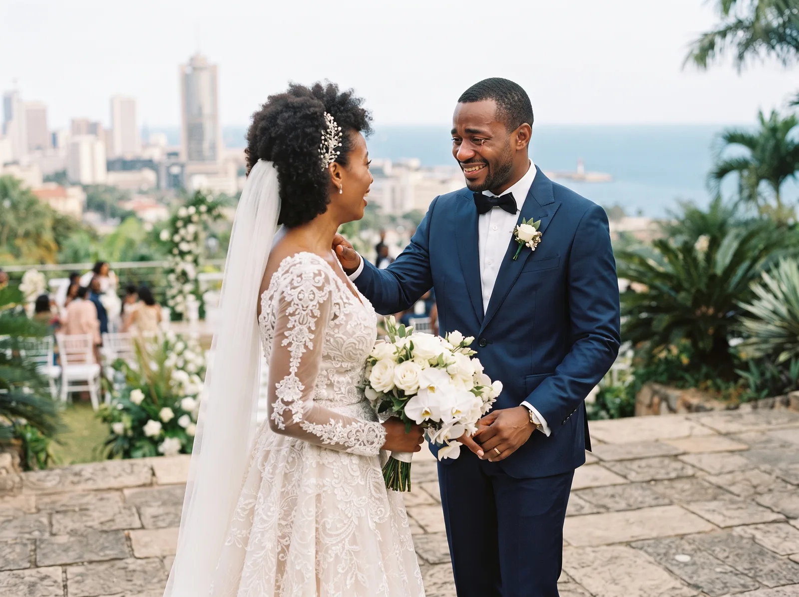 Frame do filme de casamento — luz de fim de dia
